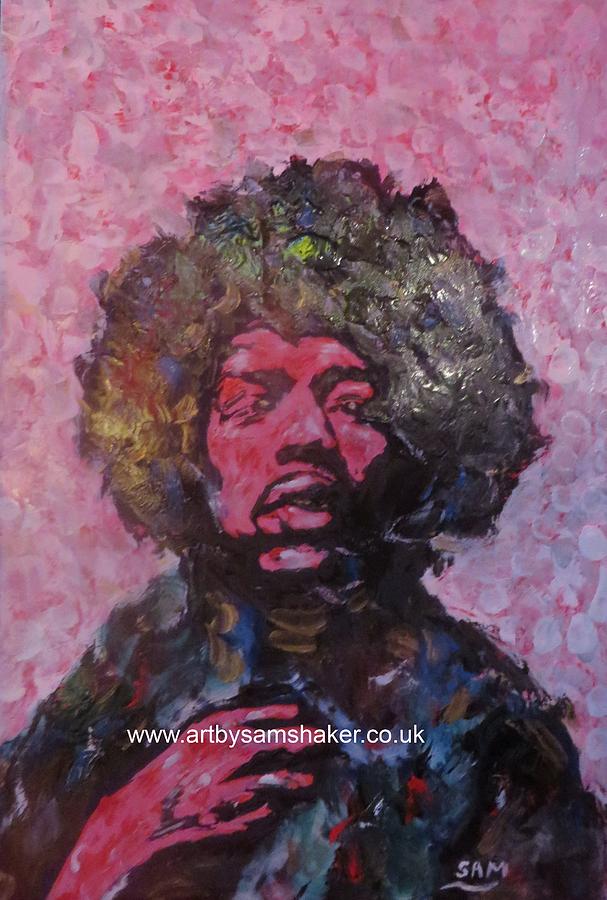 Jimi Hendrix  Painting by Sam Shaker