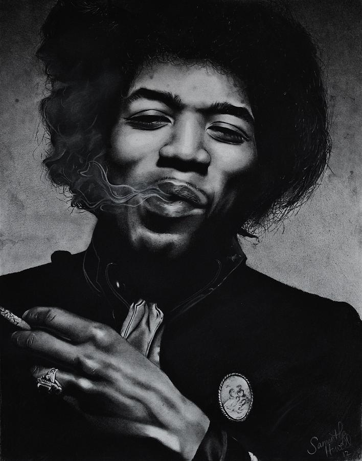 Jimi Hendrix Drawing by Samantha Howell
