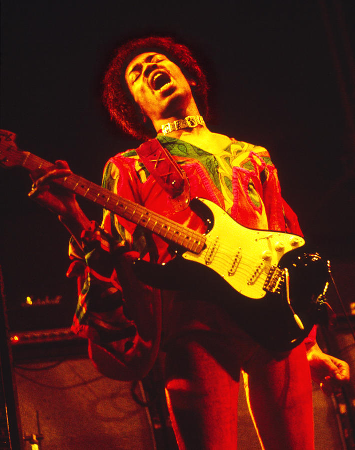 Jimi Hendrix Photograph - Jimi Henrix at the Isle Of Wight 1970 by Chris Walter