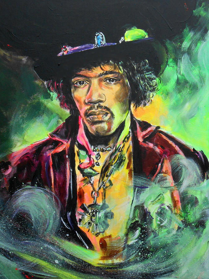 Jimi Painting by Lucia Hoogervorst