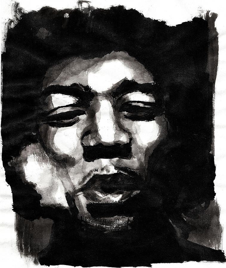 Jimi Hendrix Painting - Jimi by Molly Picklesimer