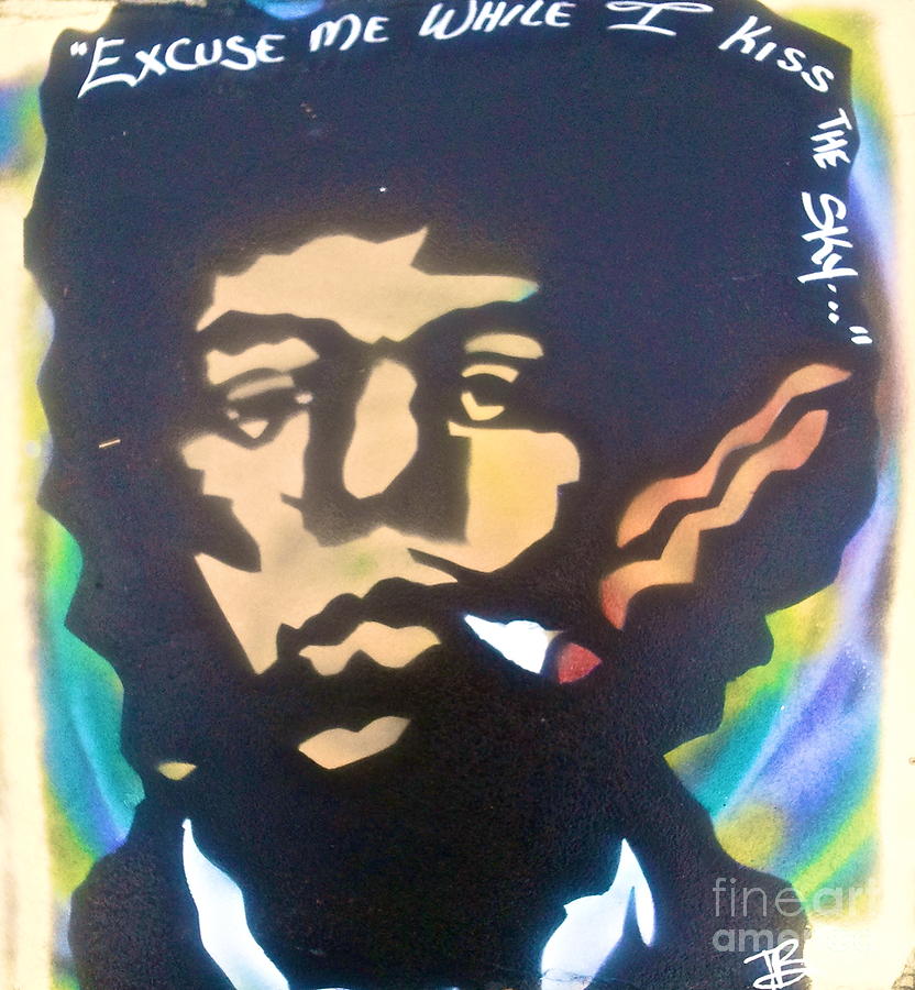 Jimi Hendrix Painting - Jimi Smoking by Tony B Conscious