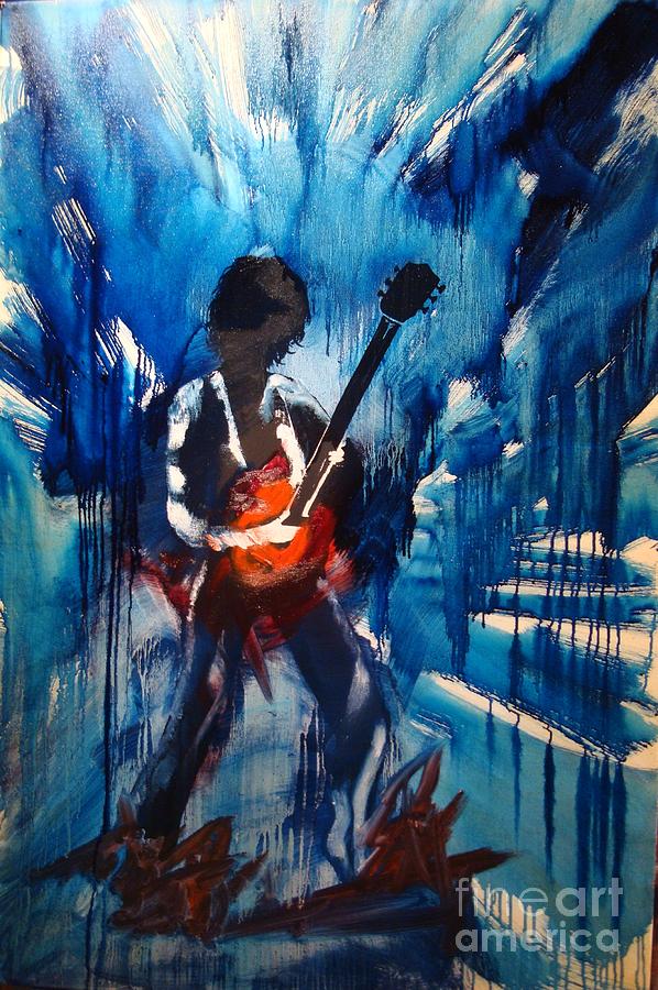 Jimmy Fn Page Painting by Stuart Engel