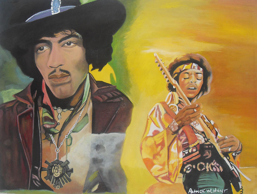 Jimmy Hendrix Painting - Jimmy Hendrix by Patrick Hunt Jimmy Hendrix Painting - Jimmy Hendrix by Patrick Hunt
