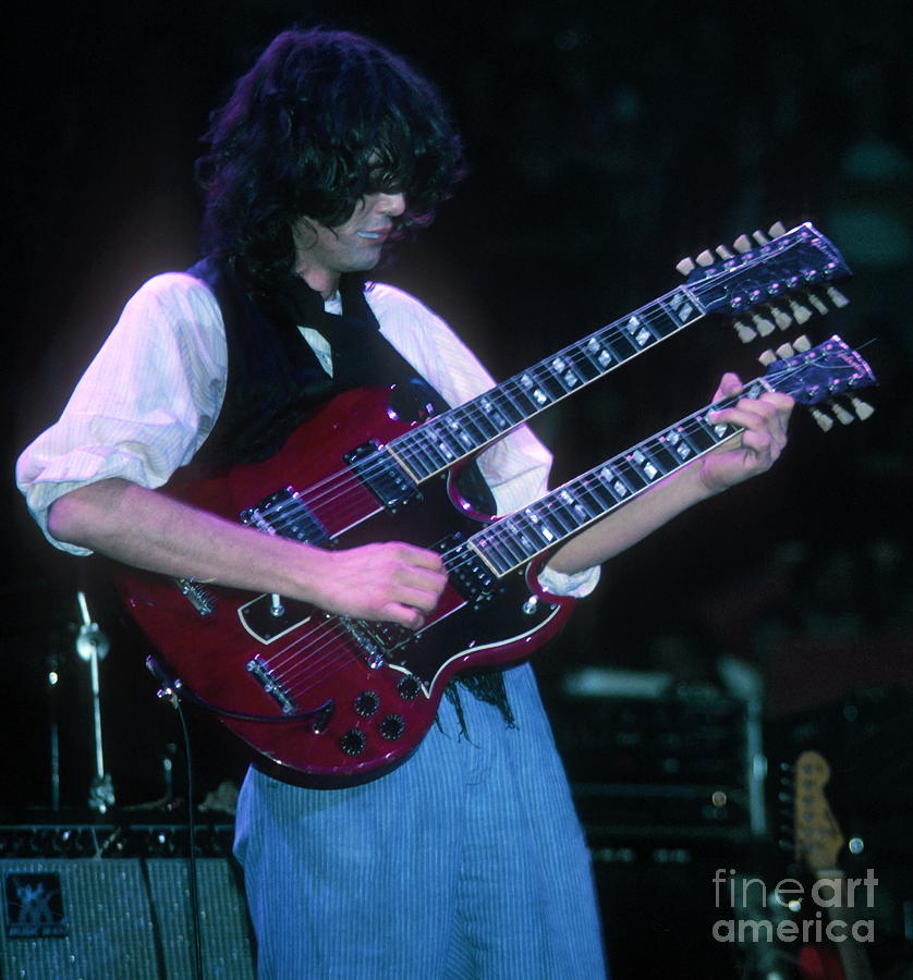 Jimmy Page 1983 Photograph by David Plastik
