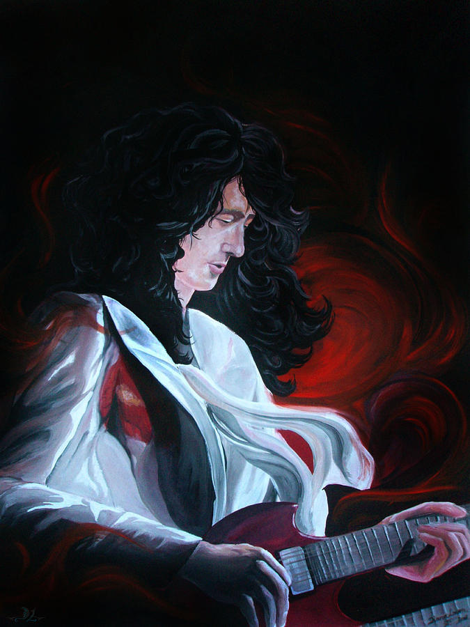 Jimmy Page Painting by Diana Laura Zaidan - Fine Art America