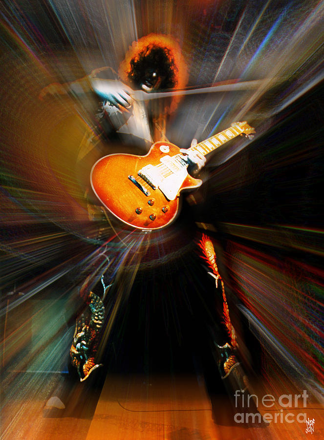 Led Zeppelin Digital Art - Jimmy Page by Neil Finnemore