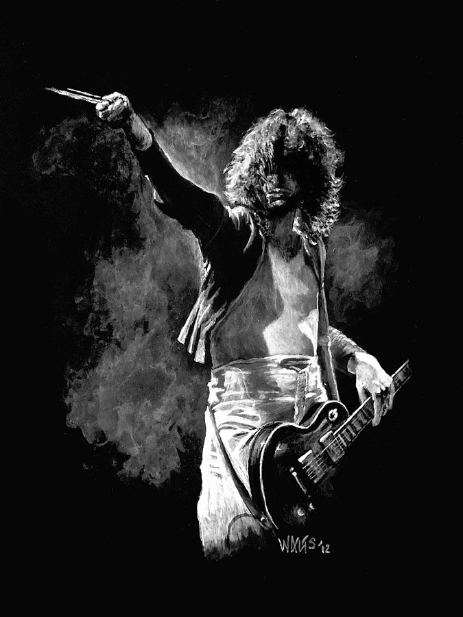 Jimmy Page Painting - Jimmy Page by William Walts