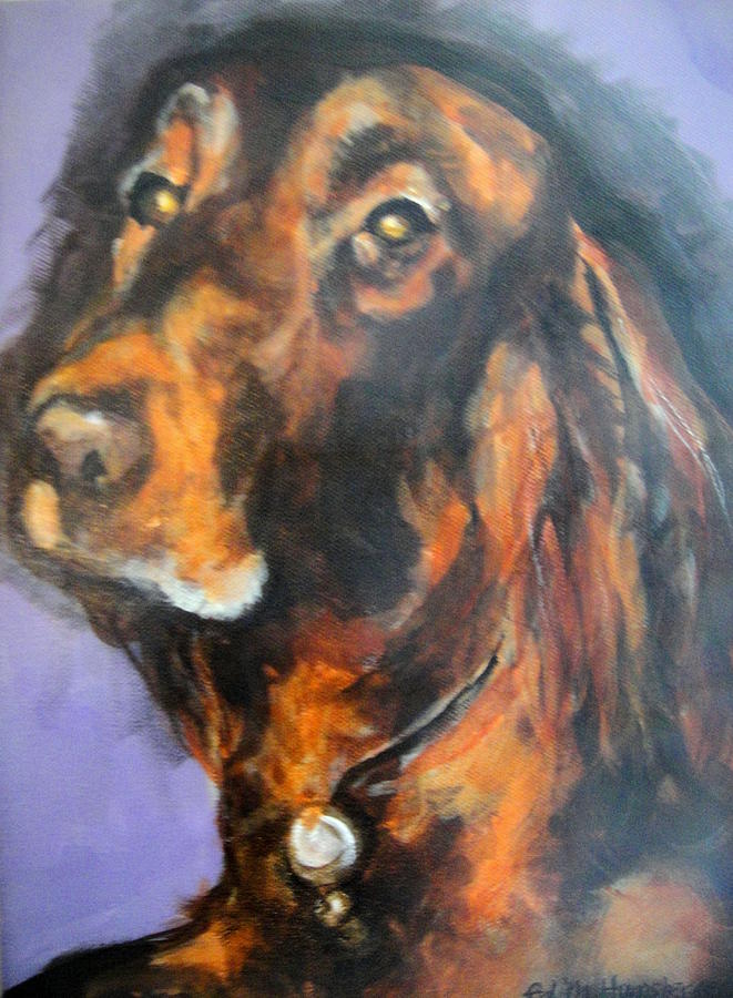 Jims Dog Painting by Edith Hunsberger