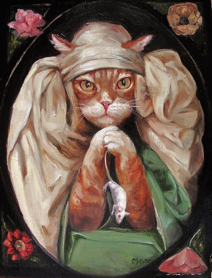 Cat Painting - Jiri the Cat by Margot King