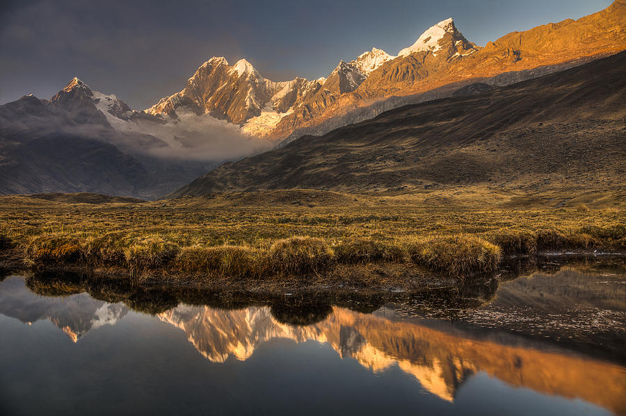 Jirishanca Peak Dawn Andes Peru Photograph by Colin Monteath