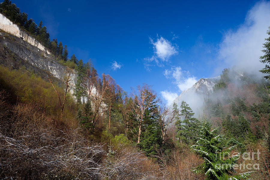 Nature Photograph - Jiuzhaigou mountain pinnacle landscape China by Fototrav Print