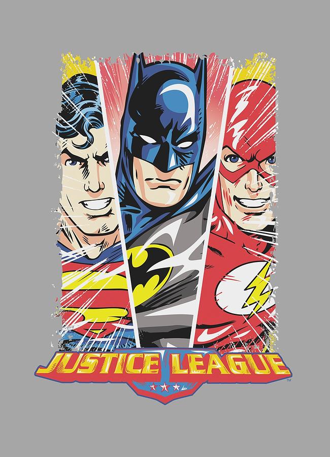 Batman Movie Digital Art - Jla - Hero Triptych by Brand A