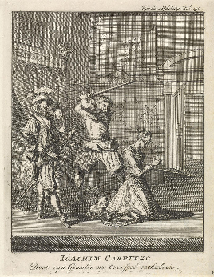 Joachim Von Carpzov Recommends The Beheading Of His Wife Drawing by ...