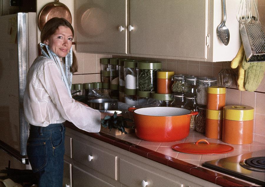 Joan Didion Cooking Photograph by Henry Clarke