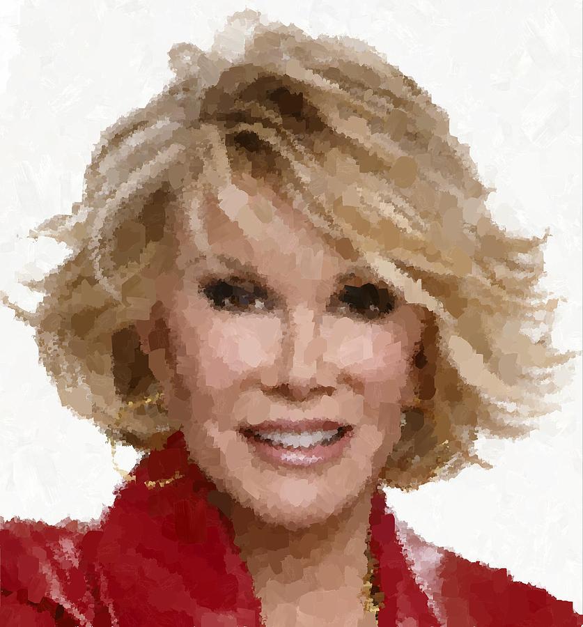 Joan Rivers Portrait Painting By Samuel Majcen