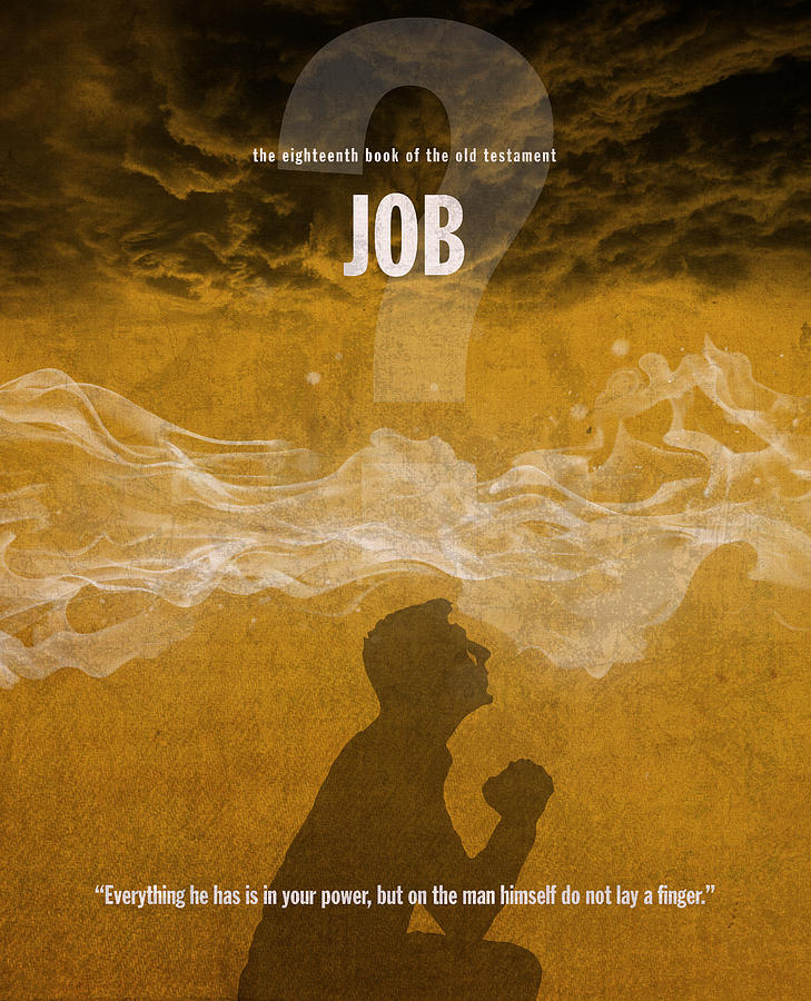 Job Mixed Media - Job Books Of The Bible Series Old Testament Minimal Poster Art Number 18 by Design Turnpike