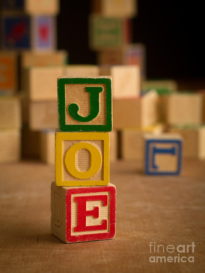 JOE - Alphabet Blocks Photograph by Edward Fielding
