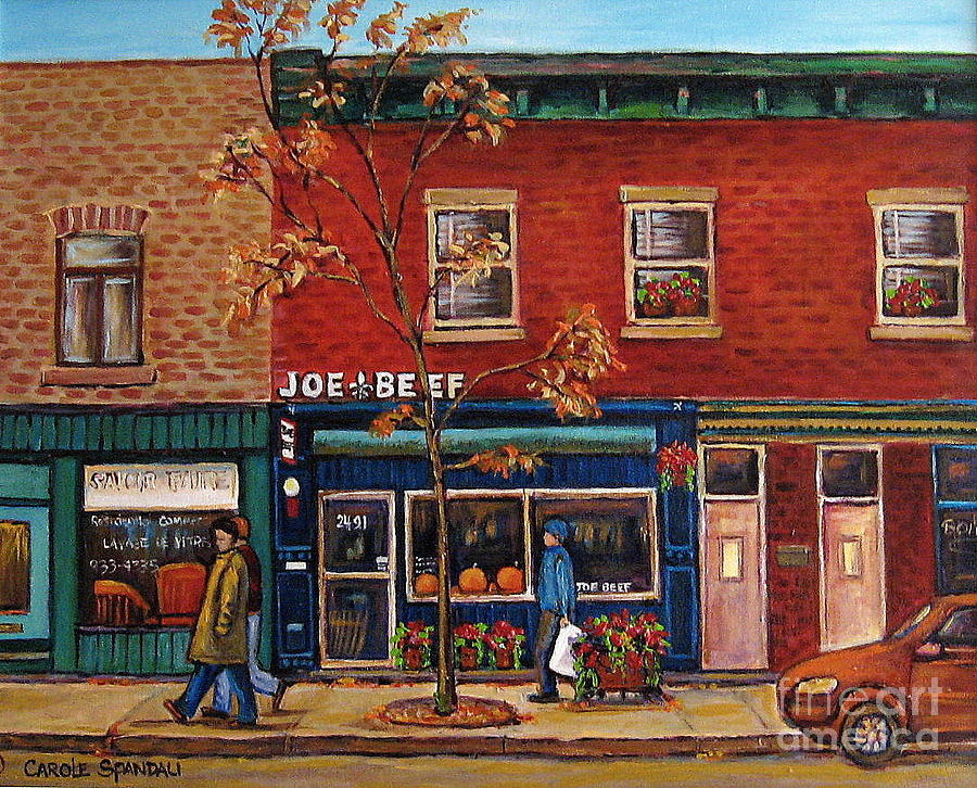 Montreal Painting - Joe Beef Restaurant Montreal by Carole Spandau