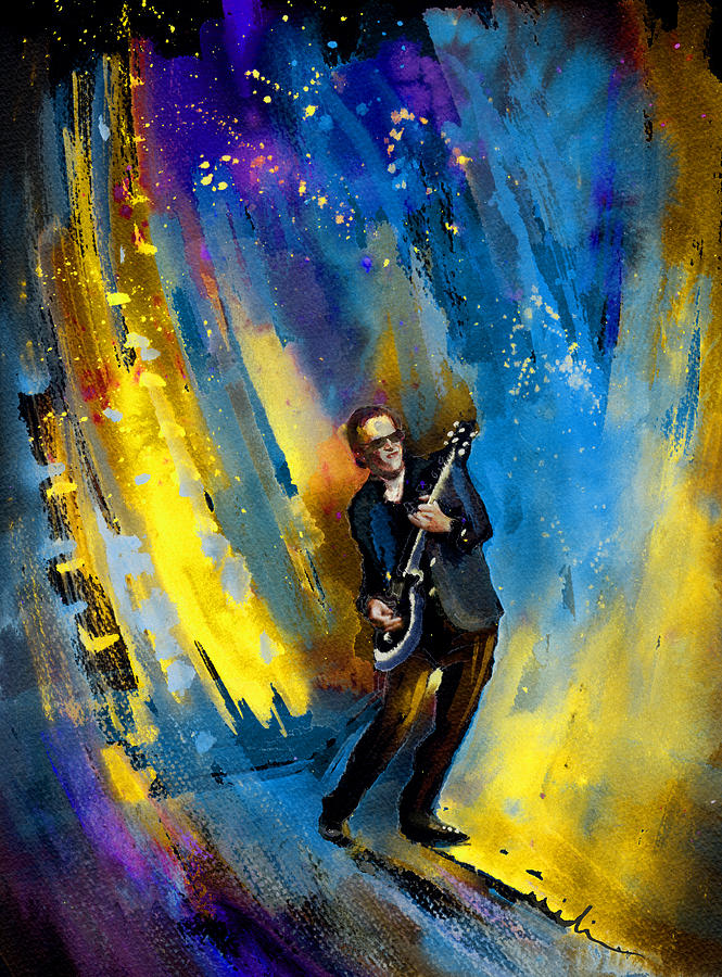 Music Painting - Joe Bonamassa 03 by Miki De Goodaboom