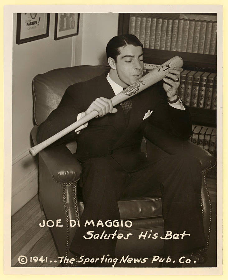 Joe Dimaggio Photograph - Joe DiMaggio and His Bat by Mountain Dreams