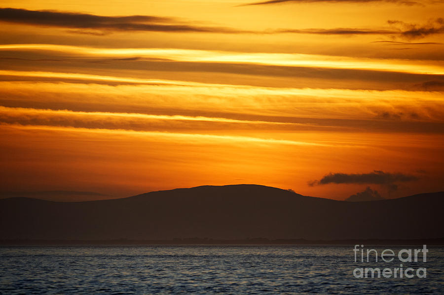 Sunset Photograph - Joe Fox Fine Art - sun setting over fanad peninsula donegal ireland by Joe Fox