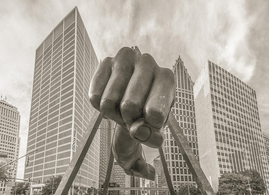 Joe Louis Fist in Winter Photograph by John McGraw - Pixels