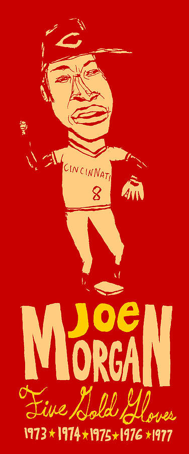 Cincinnati Reds - Joe Morgan - Baseball Hall Of Fame - Cooperstown Mixed Media