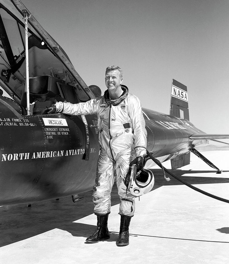 Airplane Photograph - Joe Walker As X-15 Test Pilot by Nasa