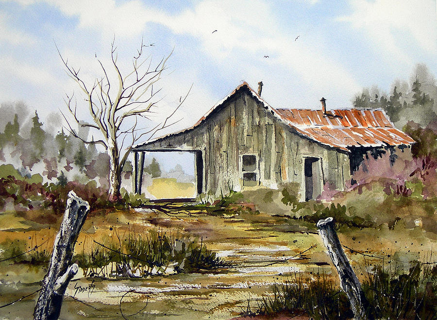 Shack Painting - Joes Place by Sam Sidders