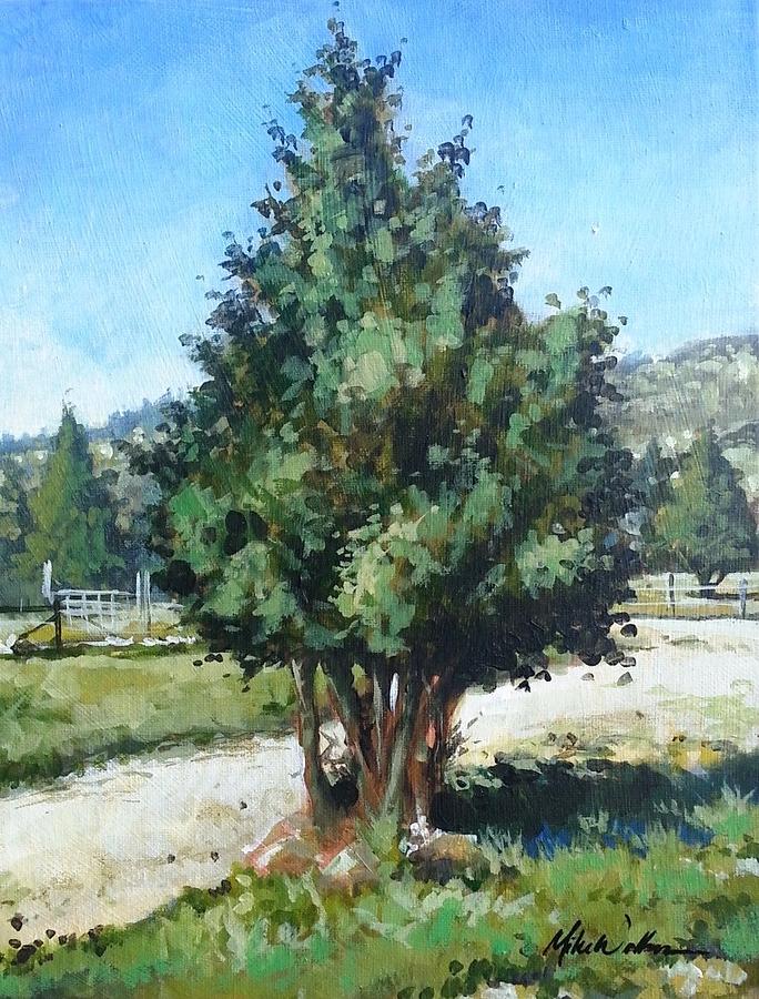 Joes tree Painting by Mike Worthen