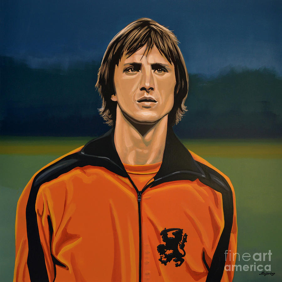 Johan Cruyff Oranje Painting by Paul Meijering