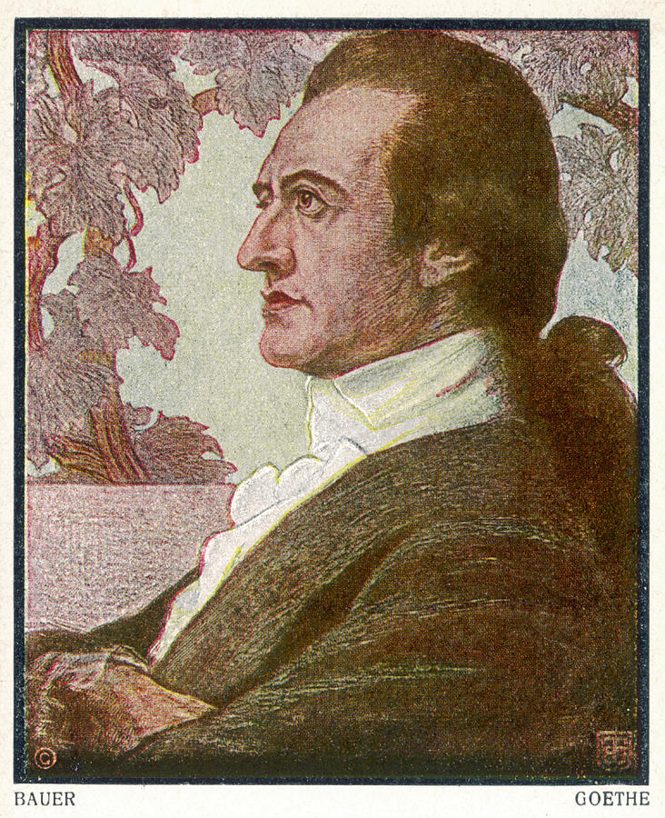 Johann Wolfgang Von Goethe, German Drawing by Mary Evans Picture