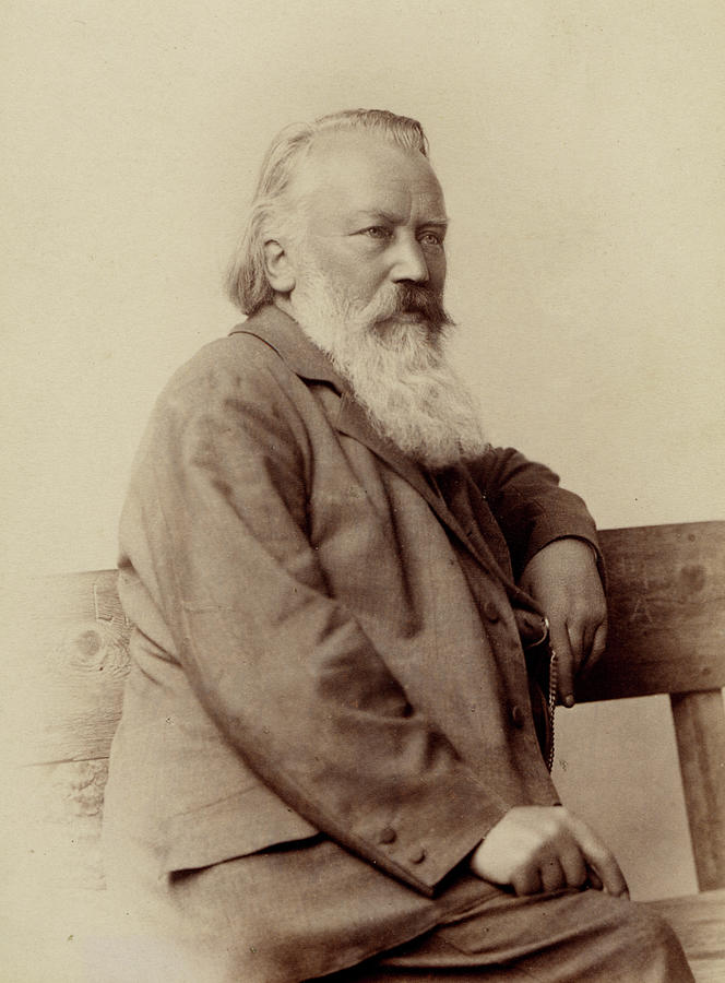 Johannes Brahms Seated Portrait Photograph by English School