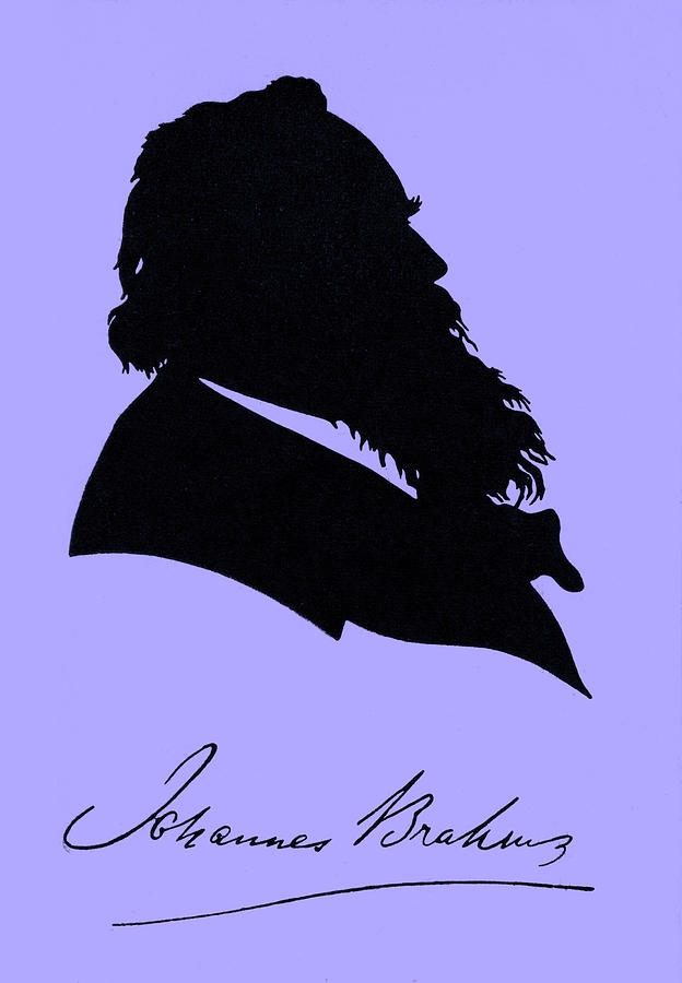 Johannes Brahms  Silhouette Photograph by English School