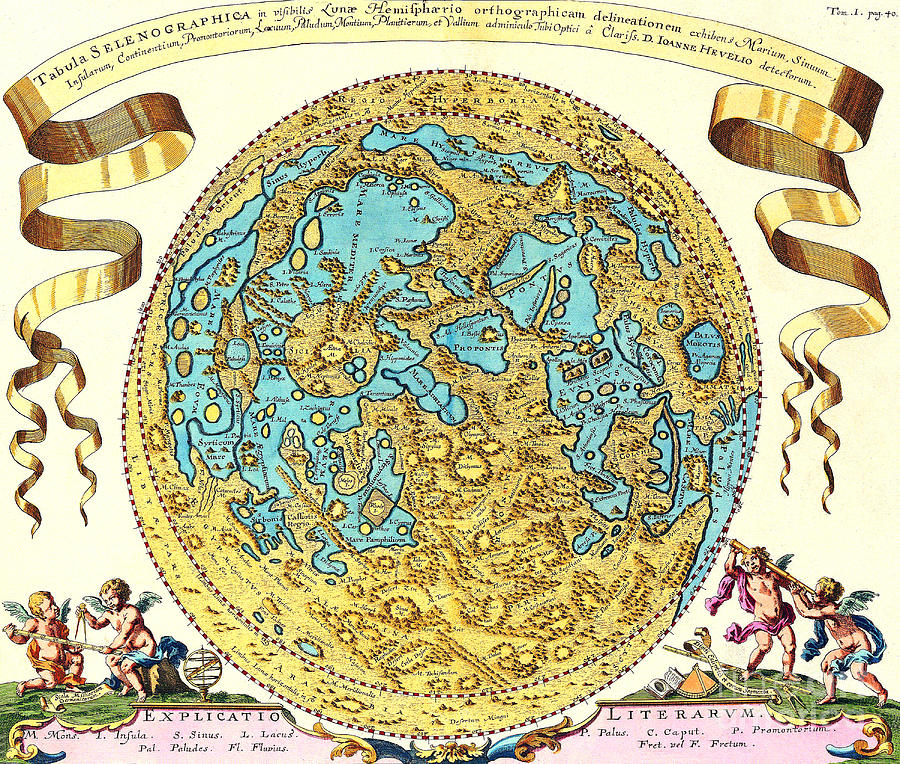 Johannes Hevelius Moon Map 1647 Photograph by Science Source