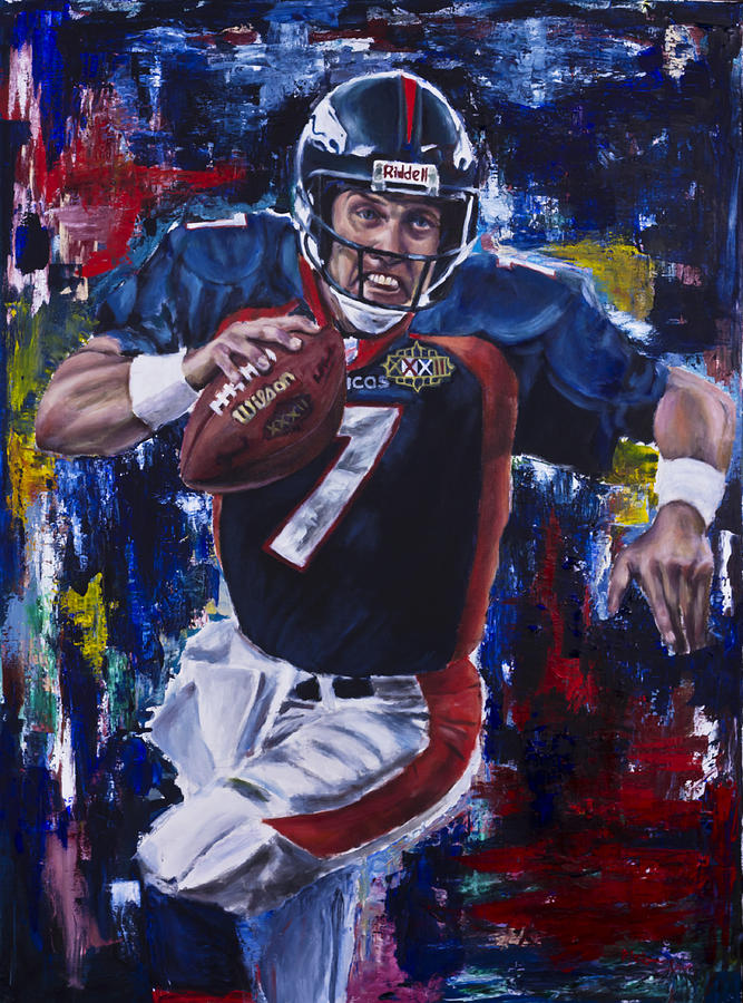 John Elway Painting by Mark Courage