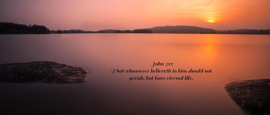 John 3 Verse 15 Photograph by Rose-Maries Pictures