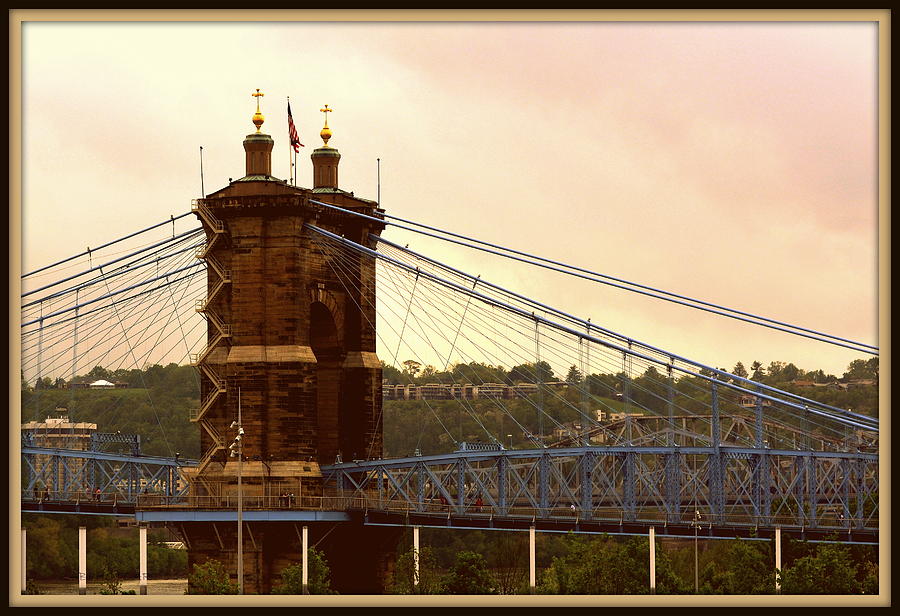 John A. Roebling Suspension Bridge Photograph by Kathy Barney