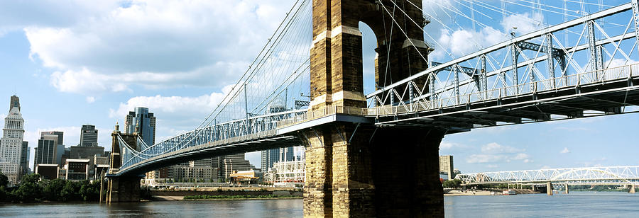 Architecture Photograph - John A. Roebling Suspension Bridge by Panoramic Images