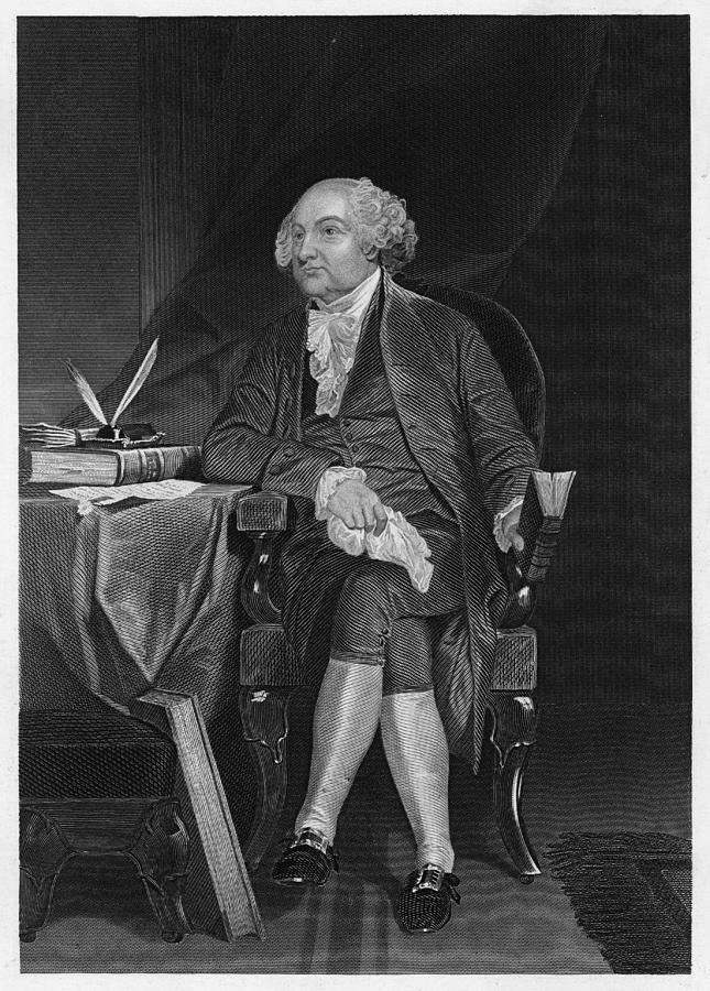 John Adams American Statesman, Second Drawing by Mary Evans Picture Library