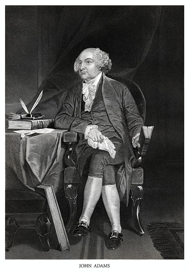 John Adams Painting by Historic Image