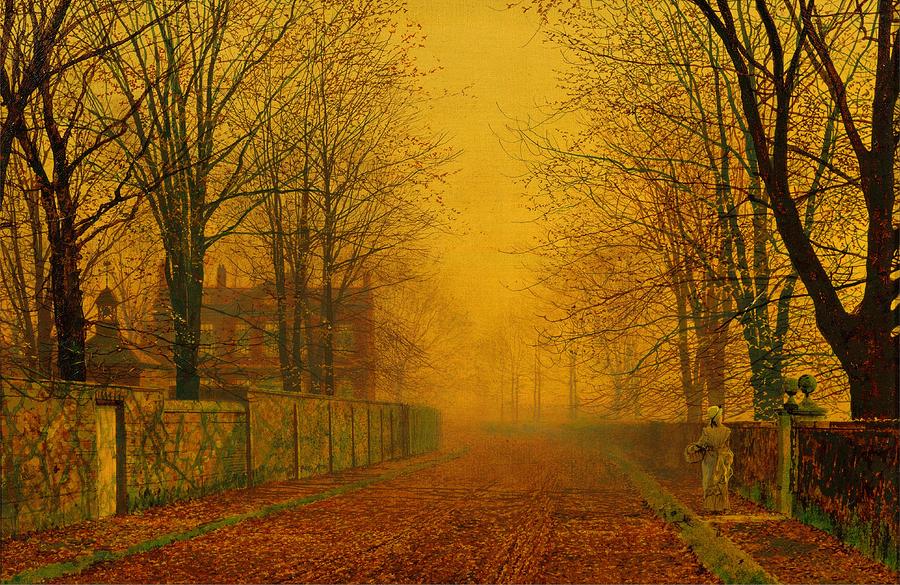 John Atkinson Grimshaw Evening Glow 1884 Painting by Movie Poster Prints