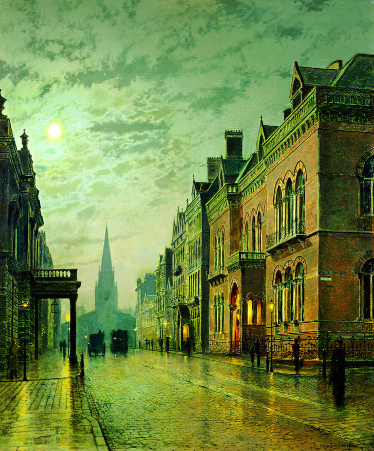 John Atkinson Grimshaw Park Row Leeds 1882 Painting by MotionAge Designs