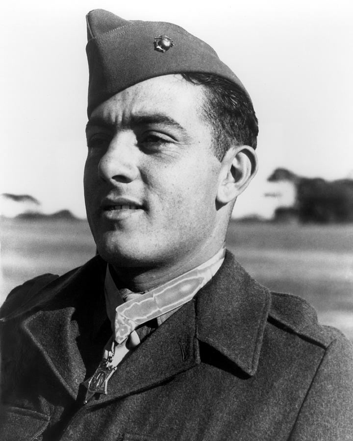 John Basilone, A Marine Gunnery Photograph by Everett | Fine Art America