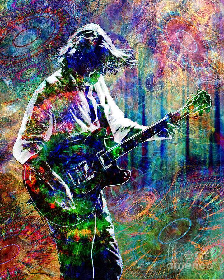 Guitar Still Life Painting - John Bell - Widespread Panic by Ryan Rock Artist