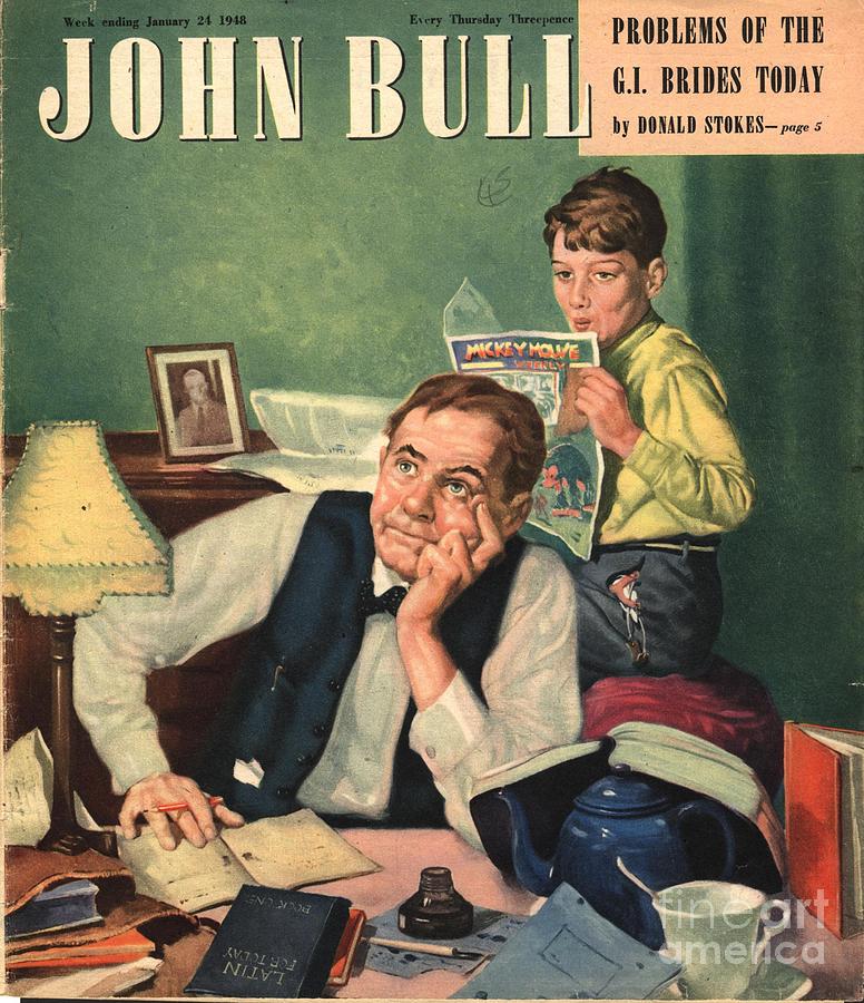 1940s Drawing - John Bull 1948 1940s Uk Homework Latin by The Advertising Archives