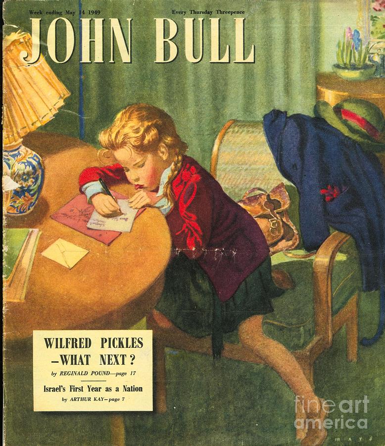 1940s Drawing - John Bull 1949 1940s Uk Homework Thank by The Advertising Archives