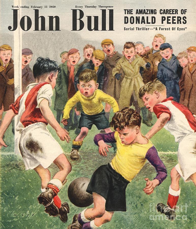 Sports Drawing - John Bull 1950s Uk Football Children by The Advertising Archives