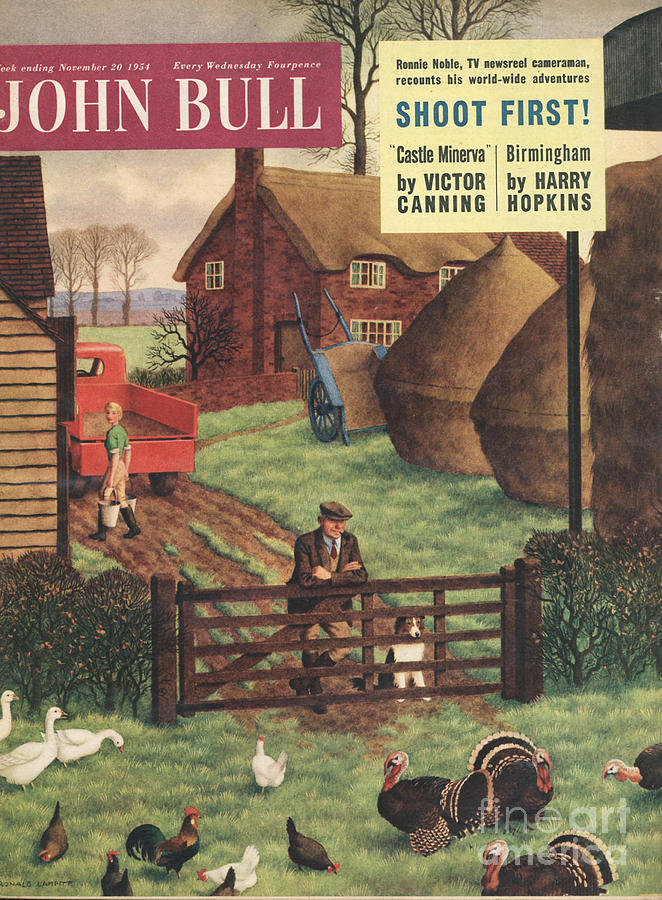 1950s Drawing - John Bull 1954 1950s Uk Farms Farming by The Advertising Archives